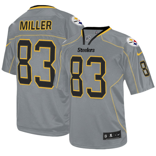 Men's Elite Heath Miller Nike Jersey Lights Out Grey - #83 NFL Pittsburgh Steelers